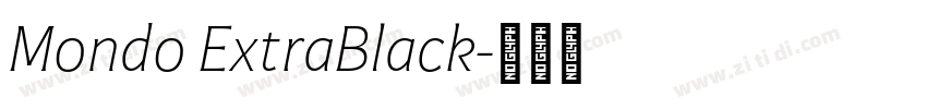 Mondo ExtraBlack字体转换